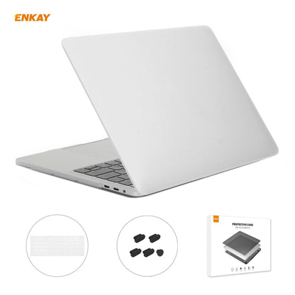 ENKAY 3 in 1 Matte Laptop Protective Case + US Version TPU Keyboard Film + Anti-dust Plugs Set for MacBook Pro 13.3 inch A1706 / A1989 / A2159 (with Touch Bar)