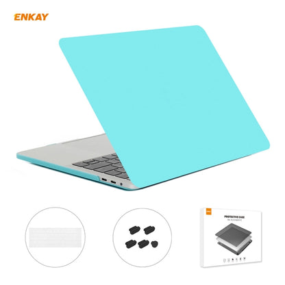 ENKAY 3 in 1 Matte Laptop Protective Case + US Version TPU Keyboard Film + Anti-dust Plugs Set for MacBook Pro 13.3 inch A1706 / A1989 / A2159 (with Touch Bar)