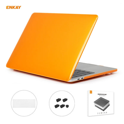 ENKAY 3 in 1 Crystal Laptop Protective Case + EU Version TPU Keyboard Film + Anti-dust Plugs Set for MacBook Pro 13.3 inch A1708 (without Touch Bar)