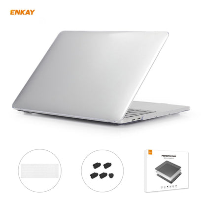 ENKAY 3 in 1 Crystal Laptop Protective Case + US Version TPU Keyboard Film + Anti-dust Plugs Set for MacBook Pro 15.4 inch A1707 & A1990 (with Touch Bar)