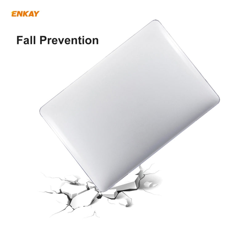 ENKAY 3 in 1 Crystal Laptop Protective Case + US Version TPU Keyboard Film + Anti-dust Plugs Set for MacBook Pro 15.4 inch A1707 & A1990 (with Touch Bar)