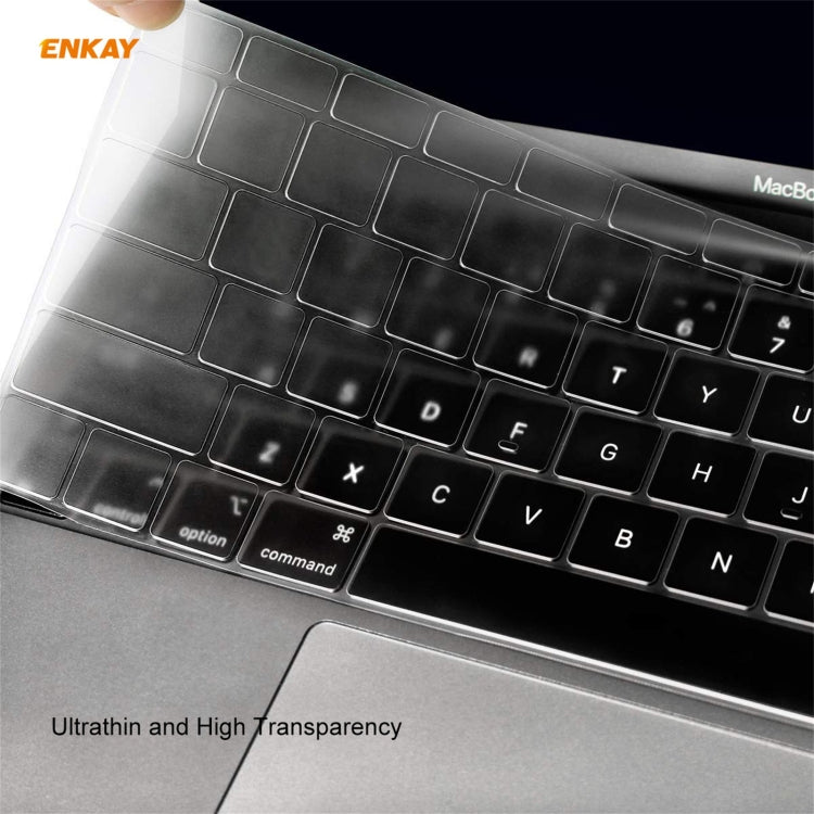 ENKAY 3 in 1 Crystal Laptop Protective Case + US Version TPU Keyboard Film + Anti-dust Plugs Set for MacBook Pro 15.4 inch A1707 & A1990 (with Touch Bar)