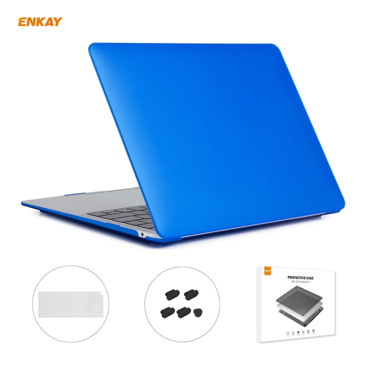 ENKAY 3 in 1 Matte Laptop Protective Case + US Version TPU Keyboard Film + Anti-dust Plugs Set for MacBook Air 13.3 inch A2179 & A2337 (2020)