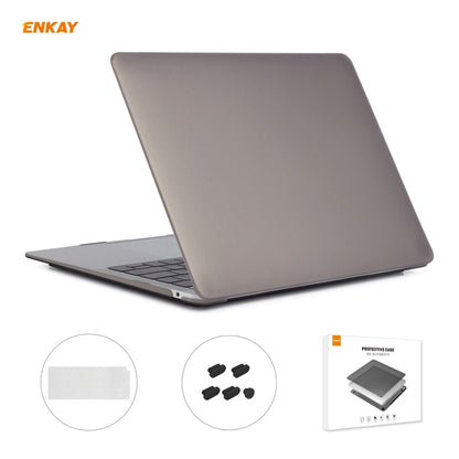 ENKAY 3 in 1 Matte Laptop Protective Case + US Version TPU Keyboard Film + Anti-dust Plugs Set for MacBook Air 13.3 inch A2179 & A2337 (2020)