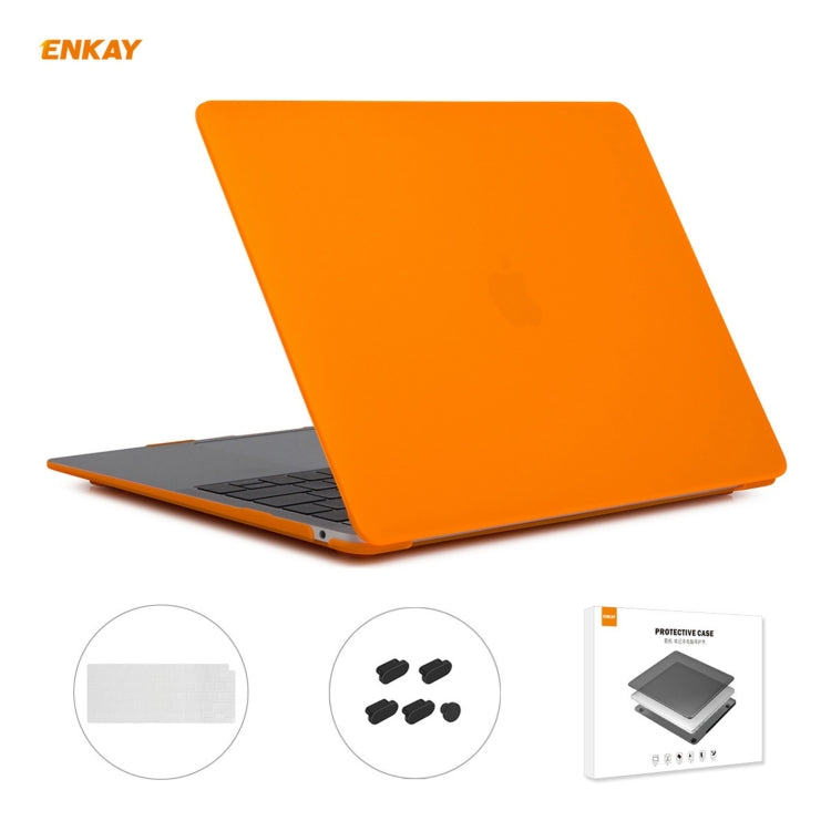 ENKAY 3 in 1 Matte Laptop Protective Case + US Version TPU Keyboard Film + Anti-dust Plugs Set for MacBook Air 13.3 inch A2179 & A2337 (2020)