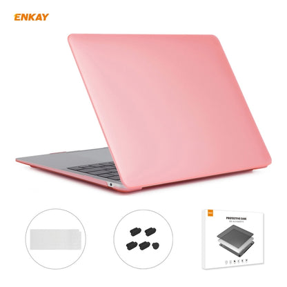 ENKAY 3 in 1 Matte Laptop Protective Case + US Version TPU Keyboard Film + Anti-dust Plugs Set for MacBook Air 13.3 inch A2179 & A2337 (2020)