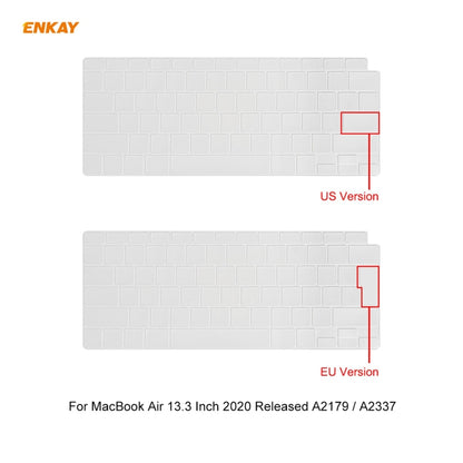 ENKAY 3 in 1 Matte Laptop Protective Case + US Version TPU Keyboard Film + Anti-dust Plugs Set for MacBook Air 13.3 inch A2179 & A2337 (2020), For MacBook Air 13.3 inch A2179 (2020)
