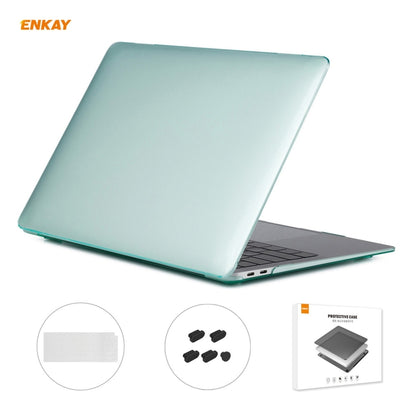 ENKAY 3 in 1 Crystal Laptop Protective Case + US Version TPU Keyboard Film + Anti-dust Plugs Set for MacBook Air 13.3 inch A2179 & A2337 (2020)