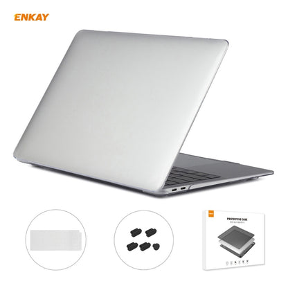 ENKAY 3 in 1 Crystal Laptop Protective Case + US Version TPU Keyboard Film + Anti-dust Plugs Set for MacBook Air 13.3 inch A2179 & A2337 (2020)