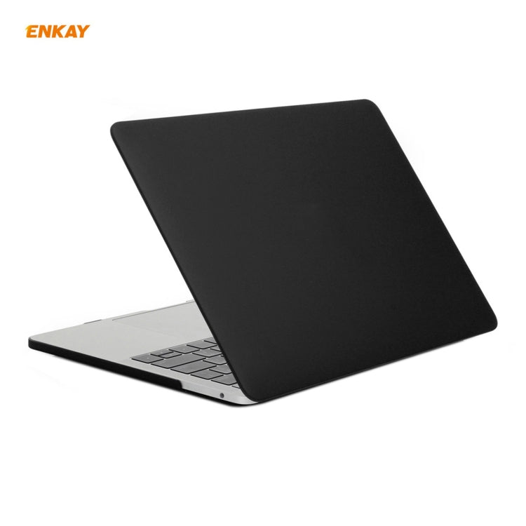 ENKAY 3 in 1 Matte Laptop Protective Case + EU Version TPU Keyboard Film + Anti-dust Plugs Set for MacBook Pro 13.3 inch A2251 & A2289 & A2338 (with Touch Bar)