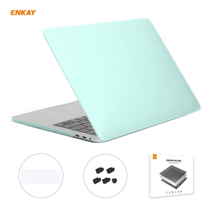 ENKAY 3 in 1 Matte Laptop Protective Case + US Version TPU Keyboard Film + Anti-dust Plugs Set for MacBook Pro 16 inch A2141 (with Touch Bar)