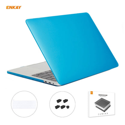 ENKAY 3 in 1 Matte Laptop Protective Case + US Version TPU Keyboard Film + Anti-dust Plugs Set for MacBook Pro 16 inch A2141 (with Touch Bar)