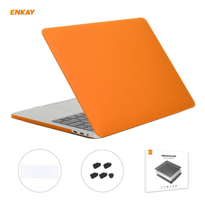 ENKAY 3 in 1 Matte Laptop Protective Case + EU Version TPU Keyboard Film + Anti-dust Plugs Set for MacBook Pro 16 inch A2141 (带Touch Bar) (with Touch Bar)