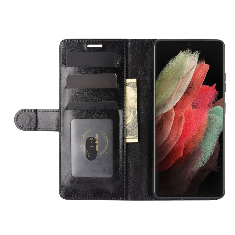 For Samsung Galaxy S21 Ultra R64 Texture Single Horizontal Flip Protective Case with Holder & Card Slots & Wallet& Photo Frame, For Samsung Galaxy S21 Ultra