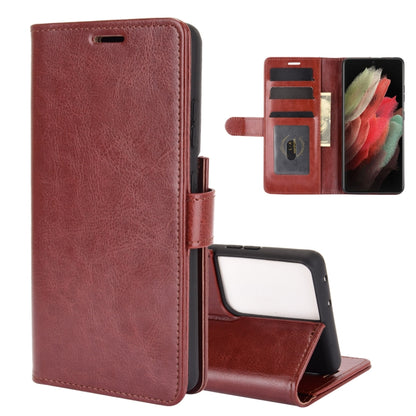 For Samsung Galaxy S21 Ultra R64 Texture Single Horizontal Flip Protective Case with Holder & Card Slots & Wallet& Photo Frame, For Samsung Galaxy S21 Ultra