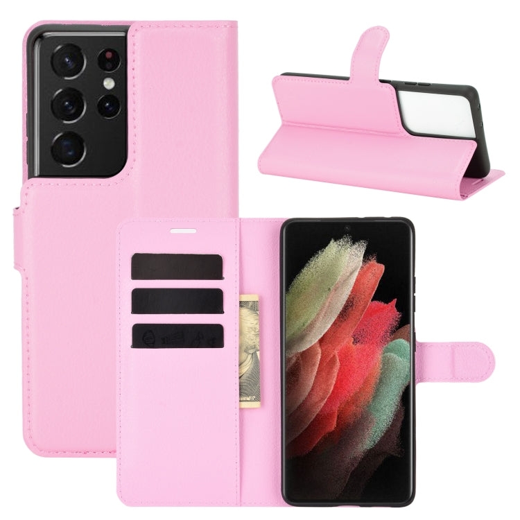 For Samsung Galaxy S21 Ultra 5G Litchi Texture Horizontal Flip Protective Case with Holder & Card Slots & Wallet, For Galaxy S21 Ultra 5G