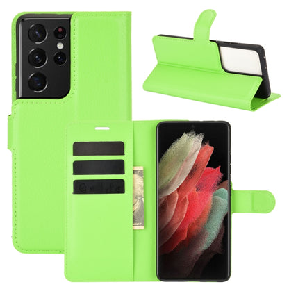 For Samsung Galaxy S21 Ultra 5G Litchi Texture Horizontal Flip Protective Case with Holder & Card Slots & Wallet, For Galaxy S21 Ultra 5G