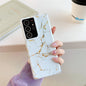 Four Corners Anti-Shattering Flow Gold Marble IMD Phone Back Cover Case