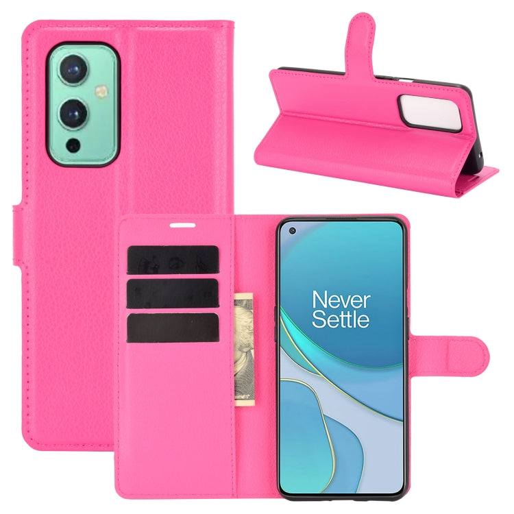 For OnePlus 9 Litchi Texture Horizontal Flip Protective Case with Holder & Card Slots & Wallet