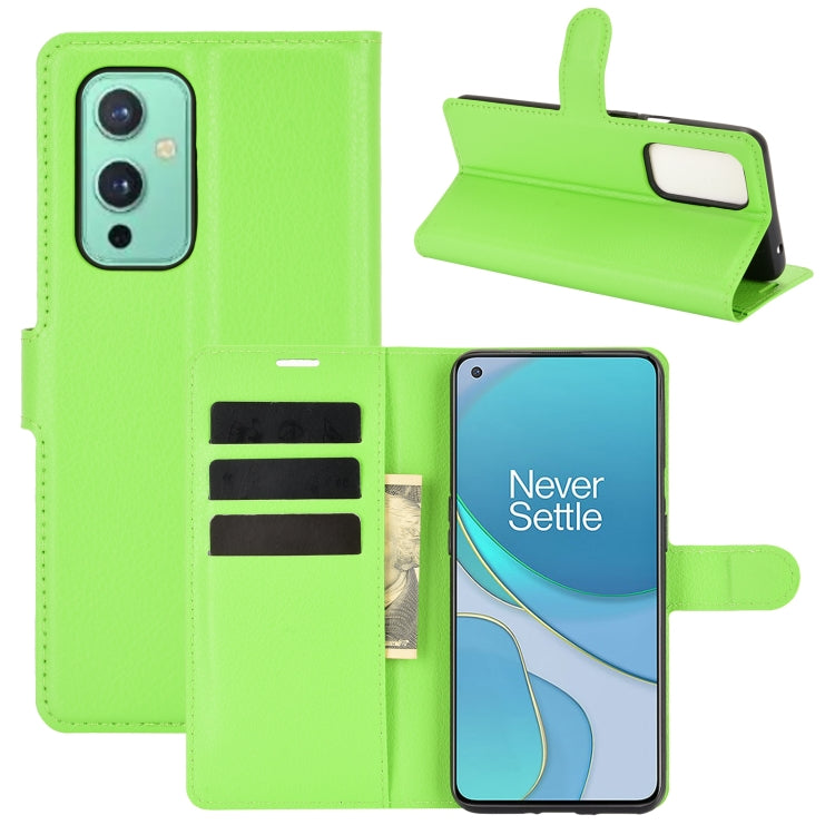 For OnePlus 9 Litchi Texture Horizontal Flip Protective Case with Holder & Card Slots & Wallet