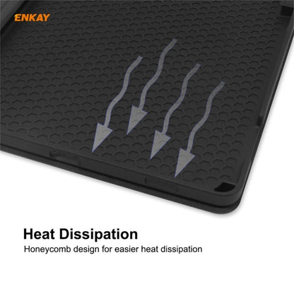 ENKAY ENK-8026 Cow Texture PU Leather + TPU Smart Case with Pen Slot for Samsung Galaxy Tab S7 11.0 T870 / T875, For Samsung Galaxy Tab S8 / Galaxy Tab S7 11.0 T870