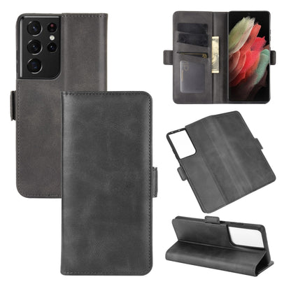 For Samsung Galaxy S21 Ultra 5G Dual-side Magnetic Buckle Horizontal Flip Leather Case with Holder & Card Slots & Wallet, For Samsung Galaxy S21 Ultra 5G