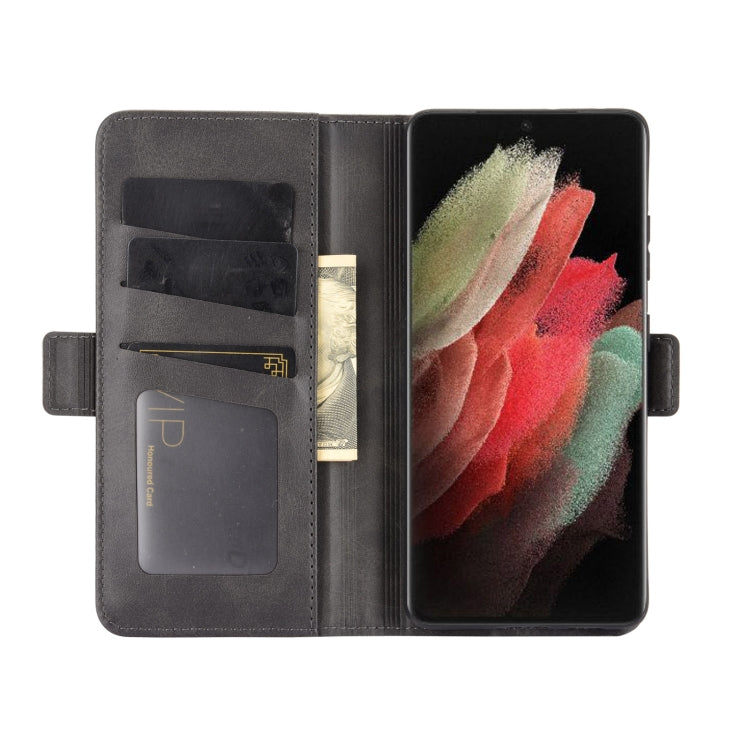 For Samsung Galaxy S21 Ultra 5G Dual-side Magnetic Buckle Horizontal Flip Leather Case with Holder & Card Slots & Wallet, For Samsung Galaxy S21 Ultra 5G