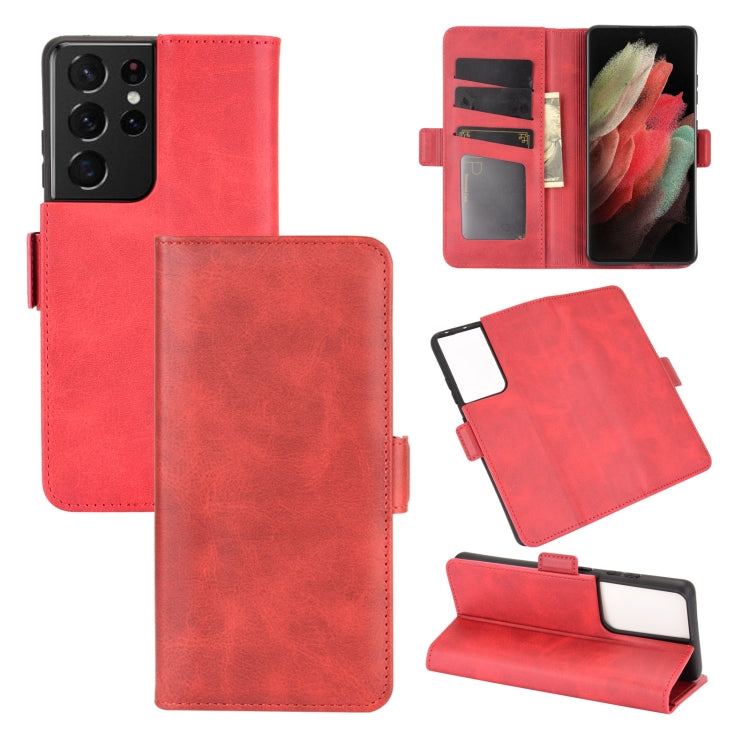 For Samsung Galaxy S21 Ultra 5G Dual-side Magnetic Buckle Horizontal Flip Leather Case with Holder & Card Slots & Wallet, For Samsung Galaxy S21 Ultra 5G