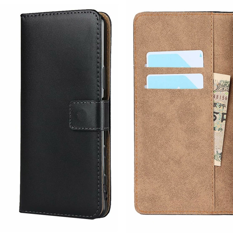 Plain Texture Cowhide Leather Horizontal Flip Case with Magnetic Clasp & Holder & Card Slots & Wallet