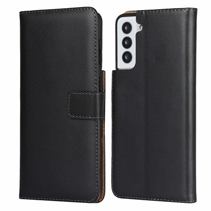 Plain Texture Cowhide Leather Horizontal Flip Case with Magnetic Clasp & Holder & Card Slots & Wallet
