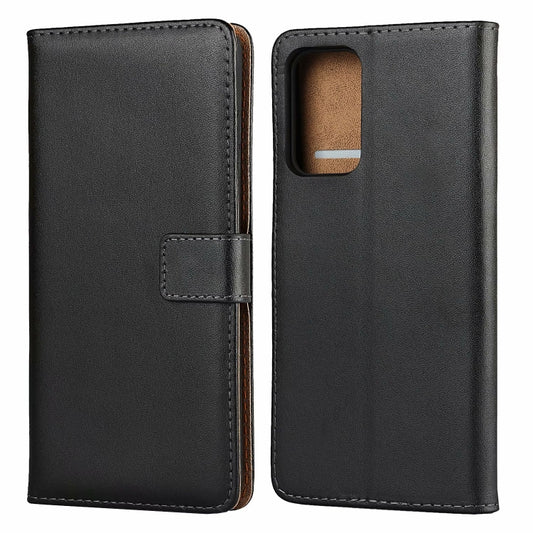 Plain Texture Cowhide Leather Horizontal Flip Case with Magnetic Clasp & Holder & Card Slots & Wallet