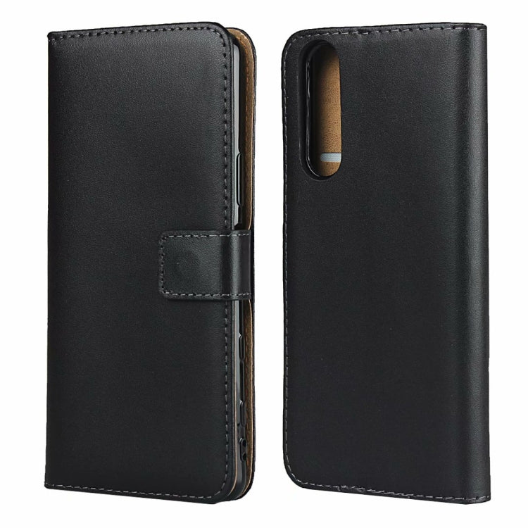 Plain Texture Cowhide Leather Horizontal Flip Case with Magnetic Clasp & Holder & Card Slots & Wallet