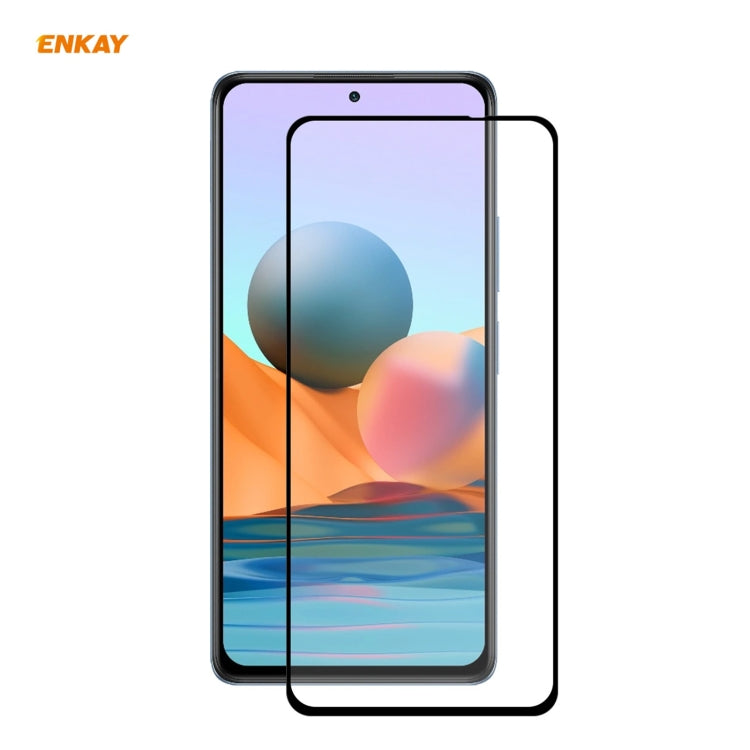 ENKAY Hat-Prince Full Glue 0.26mm 9H 2.5D Tempered Glass Full Coverage Film, For Redmi Note 10 / Note 10S, For Redmi Note 10 Pro / Note 10 Pro Max, For OnePlus 9 / 9R, For Huawei P50 (1 PC)