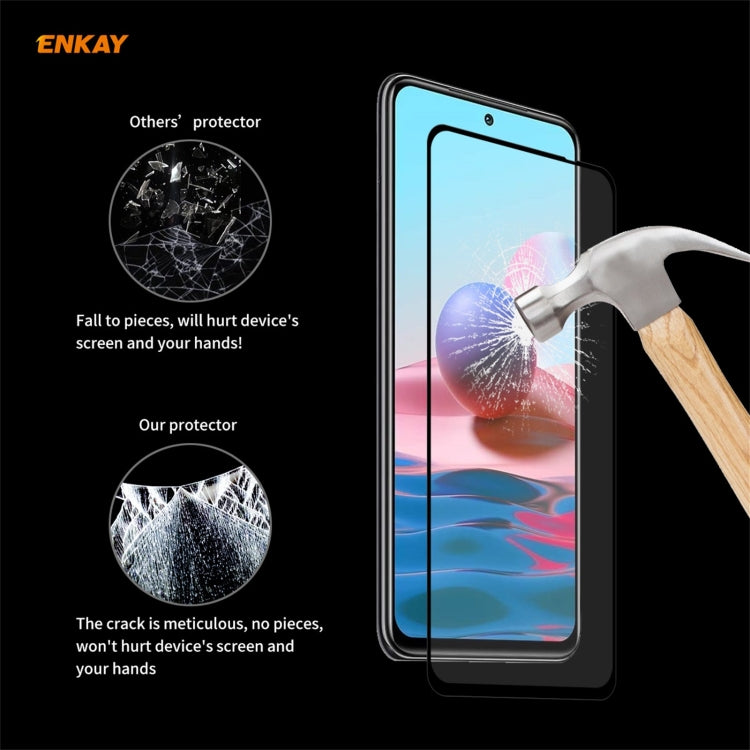 2 PCS ENKAY Hat-Prince Full Glue 0.26mm 9H 2.5D Tempered Glass Full Coverage Film