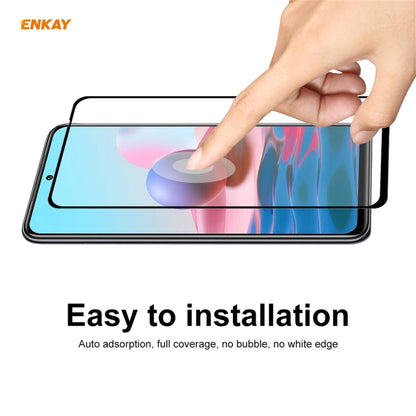 10 PCS ENKAY Hat-Prince Full Glue 0.26mm 9H 2.5D Tempered Glass Full Coverage Film