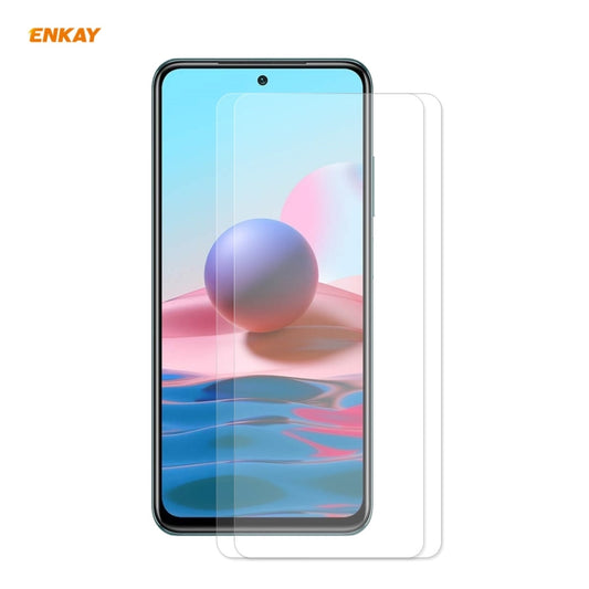 2 PCS ENKAY Hat-Prince 0.26mm 9H 2.5D Curved Edge Tempered Glass Film