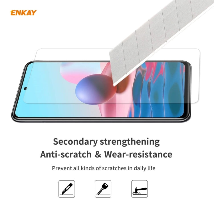 2 PCS ENKAY Hat-Prince 0.26mm 9H 2.5D Curved Edge Tempered Glass Film