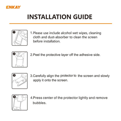 2 PCS ENKAY Hat-Prince 0.26mm 9H 2.5D Curved Edge Tempered Glass Film