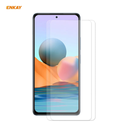 2 PCS ENKAY Hat-Prince 0.26mm 9H 2.5D Curved Edge Tempered Glass Film