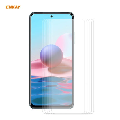 5 PCS ENKAY Hat-Prince 0.26mm 9H 2.5D Curved Edge Tempered Glass Film