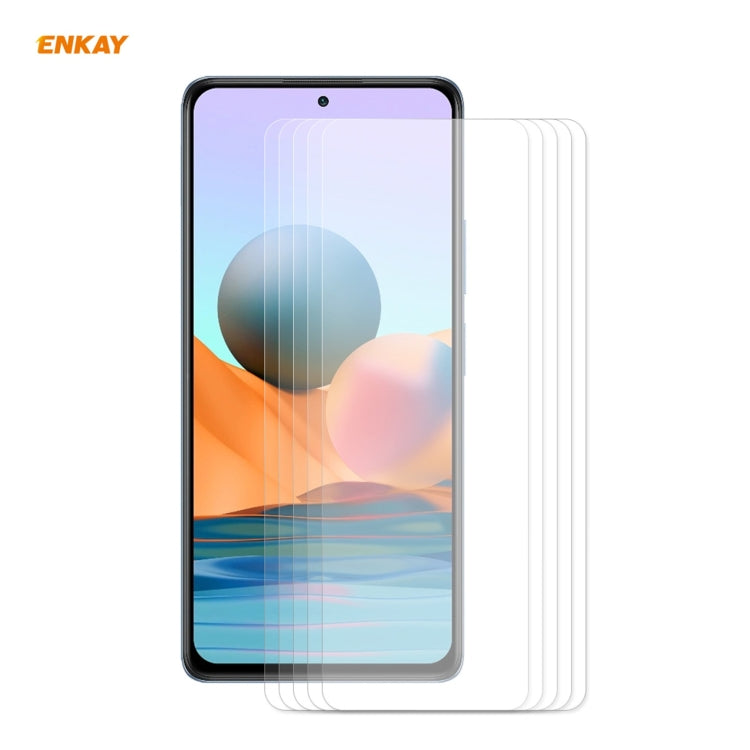 5 PCS ENKAY Hat-Prince 0.26mm 9H 2.5D Curved Edge Tempered Glass Film