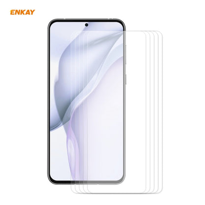 5 PCS ENKAY Hat-Prince 0.26mm 9H 2.5D Curved Edge Tempered Glass Film