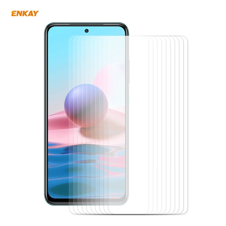 10 PCS ENKAY Hat-Prince 0.26mm 9H 2.5D Curved Edge Tempered Glass Film