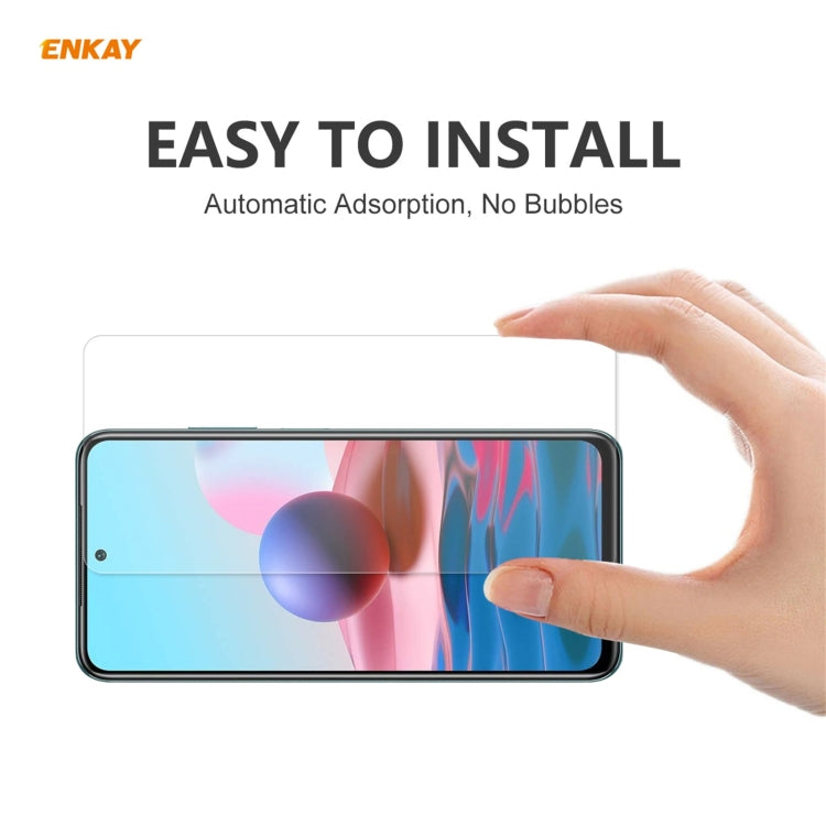 10 PCS ENKAY Hat-Prince 0.26mm 9H 2.5D Curved Edge Tempered Glass Film