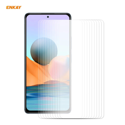 10 PCS ENKAY Hat-Prince 0.26mm 9H 2.5D Curved Edge Tempered Glass Film