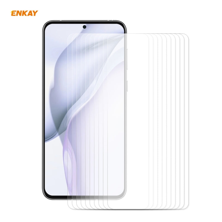 10 PCS ENKAY Hat-Prince 0.26mm 9H 2.5D Curved Edge Tempered Glass Film