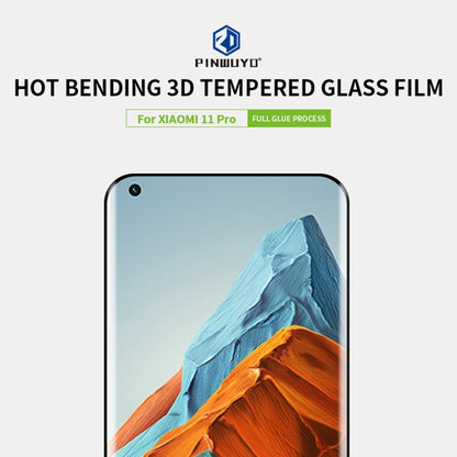 PINWUYO 9H 3D Hot Bending Tempered Glass Film, For Xiaomi Mi 11 Pro, For Xiaomi Mi 11 Ultra, For OnePlus 9 Pro, For OPPO Find X3 / 3X Pro