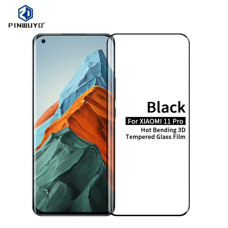 PINWUYO 9H 3D Hot Bending Tempered Glass Film, For Xiaomi Mi 11 Pro, For Xiaomi Mi 11 Ultra, For OPPO Find X3 / 3X Pro