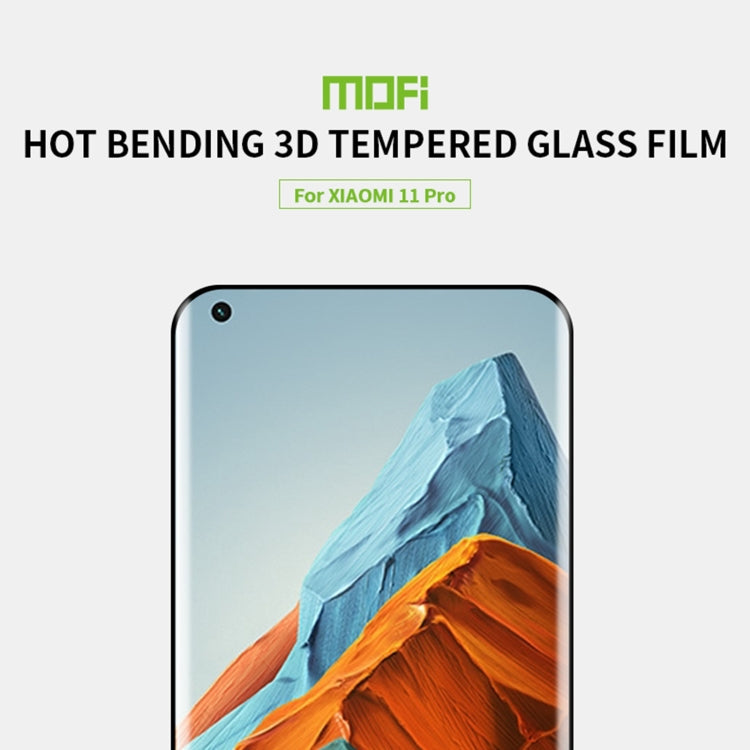 MOFI 9H 3D Explosion Proof Thermal Bending Full Screen Covered Tempered Glass Film, For Xiaomi Mi 11 Pro, For Xiaomi Mi 11 Ultra, For OnePlus 9 Pro