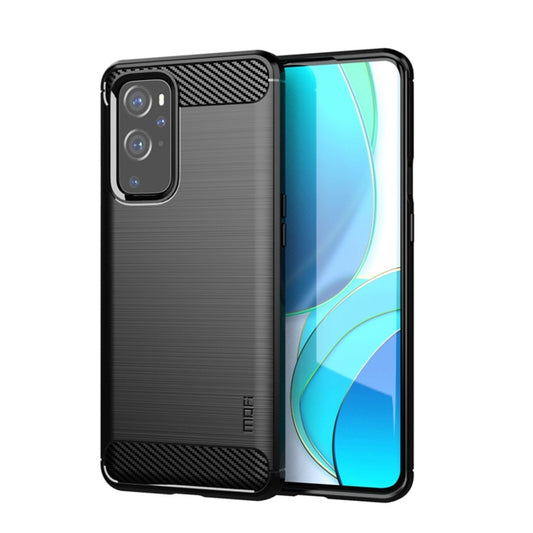 For OnePlus 9 MOFI Gentleness Series Brushed Texture Carbon Fiber Soft TPU Case